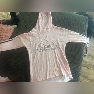 Adidas S 7/8 girls shirt w/ hoodie